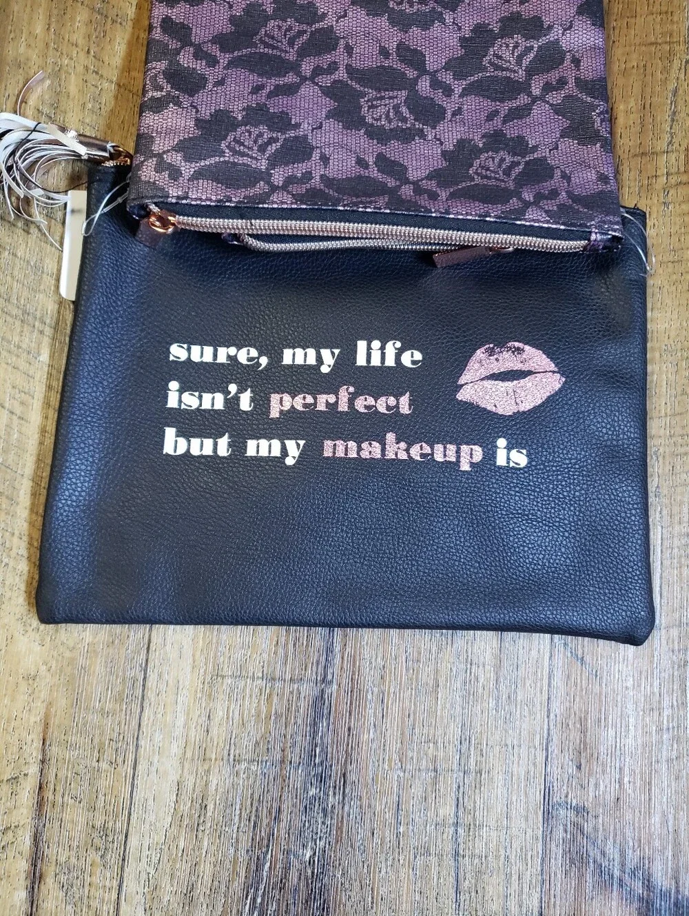 Set Of 3 Humorous Quote Make Up Pouch Set In 3 Sizes